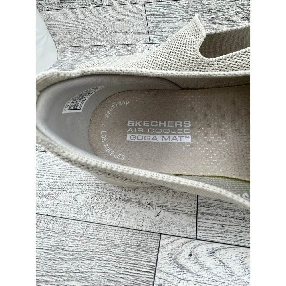 Skechers Go Walk Joy Women Sz 7 Taupe Mesh Slip On Walking Shoes 124187 TPE